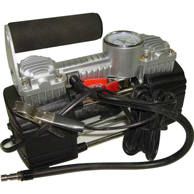 Компрессор метал корпус, 2-х цилиндровый,12V, 60 л/мин, крокодилы, БУРАН-05 SKYWAY S02001001  (1/4)