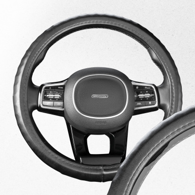 Оплетка экокожа Top-12 M (37-39 см) Черная  S01102500 SKYWAY