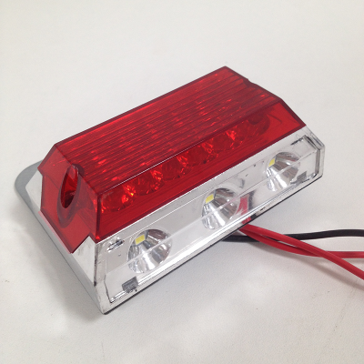 Фонарь габаритный 12/24V 12 LED (+3SMD) 85*50 мм для грузовых авто, красный, шт. 