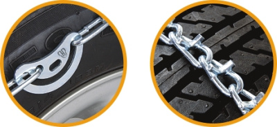 Цепи на колёса 1822 V шипы  (175/80R13; 185/75R14; 165R15)