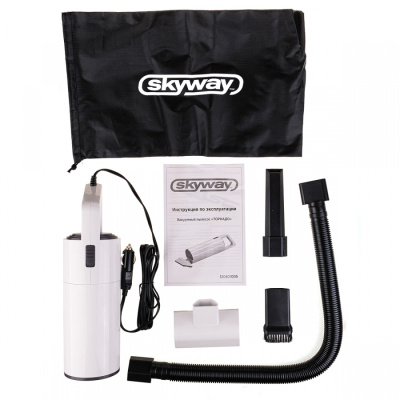 Пылесос SKYWAY ТОРНАДО 4000Па 60W 12V 4 насадки в сумке S10801005