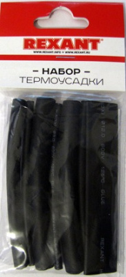 Кембрик термоусадочный Клеевой (8 предметов) REXANT, набор