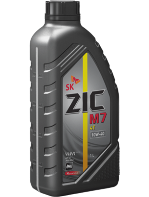 Масло 4-тактное ZIC M7 4T 10w40, 1L  SL/ JasoMA2 (уп.12 шт.) синт