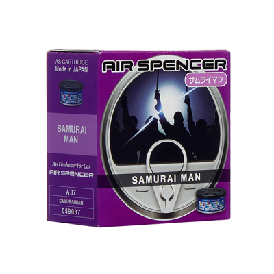Ароматизатор на панель керамика банка металл AIR SPENSER (A-37) SAMURAI MAN/самурай