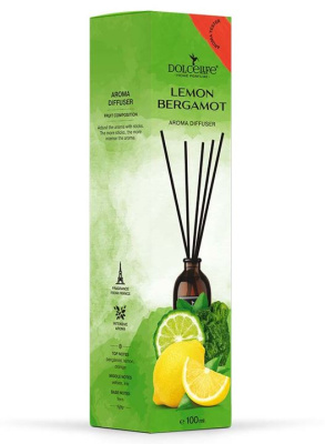 Ароматизатор жидкий флакон/палочки Лимон-Бергамот, 100мл TH-703, DolceLife (1/15)