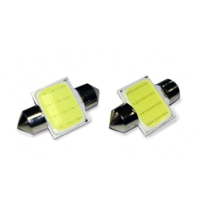 Светодиод T11*36 12V WHITE COBE S8,5 12CHIP  AVS-12T11x36-W\COB\12CHIP ( уп.100шт ), шт.  Автосвет