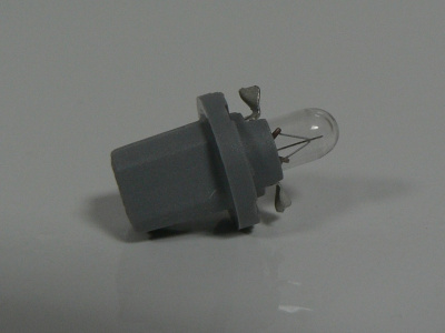 Лампа б/ц 12V  2W  BAX8.7d / T6.7 с серым патроном 