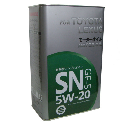 TOYOTA LEXUS Motor Oil  5W20 SN, 4L метал уп (синтетика) (1/4)