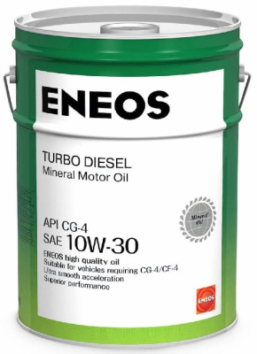 Масло моторное ENEOS CG-4 Diesel Turbo 10w30, 20 л.  минеральное 