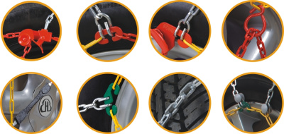 Цепи на колёса KN100 соты, квадратное сечение, кейс  (195R15; 205/65R16)