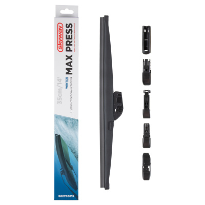 Щетка стеклоочистителя зимняя MAX PRESS 35 см (14") 6 адаптеров, SKYWAY 3015 (1/50)