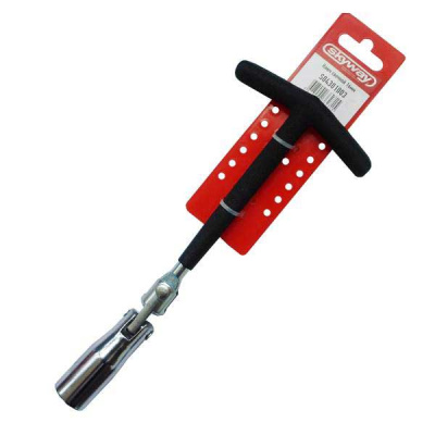 Ключ свечной с карданом 16мм, L 250мм, ручка металл T-образная SKYWAY S04301003 (1/50)