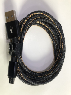Кабель USB для зарядки Android, L 1.5 метра, серая ткань