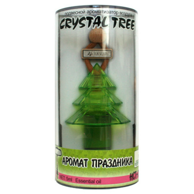 Ароматизатор подвесной жидкий Елочка Crystal Tree Аромат праздника, 5мл  HCT-170 (1/40)