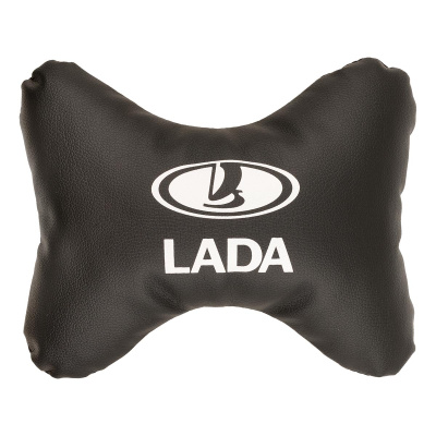 Подушка подголовник Косточка экокожа 30*20 см, Черная LADA S08002022 SW