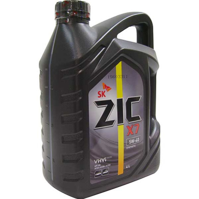 Масло моторное ZIC X7  5w40 (SN/CF,A3/B3, A3/B4),  4л  (синтетика)  (1/4)