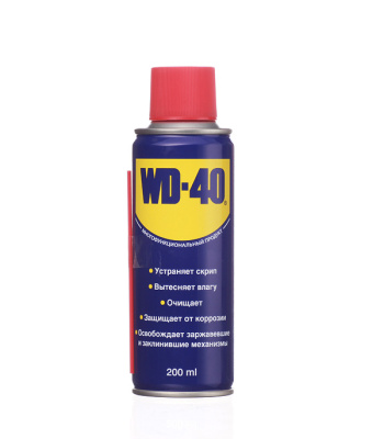 Смазка проникающая многоцелевая WD-40, 200 мл, спрей (уп 36 шт)