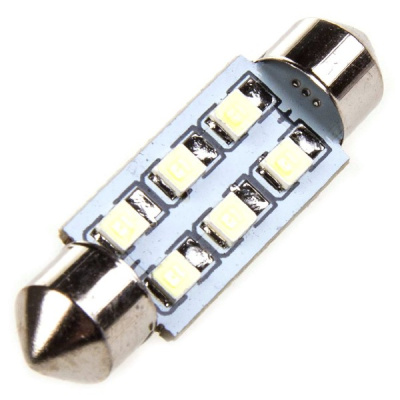 Светодиод T11*39 24V WHITE 6 SMD (C5W) SKYWAY S08202020, (к-т 2шт.)