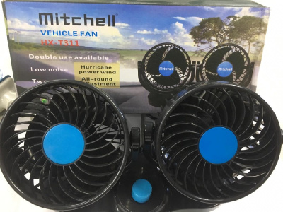 Вентилятор двойной 12V D140мм,  HX-T304/ QM-V18