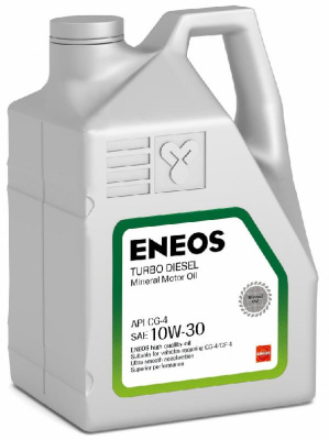Масло моторное ENEOS CG-4 Diesel Turbo 10w30,  6 л. (1/3) минеральное 