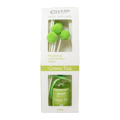 Ароматизатор жидкий флакон/палочки GREEN TEA, 50мл CA-361, CityUp (1/12)