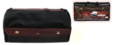 Органайзер в багажник-box 65* 33* 31см кожа черная, красная стежка AUTOBAN 37854