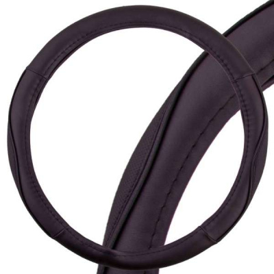 Оплетка экокожа с перфорированными вставками Combo-7, L (39-41 см), черная SKYWAY S01102302