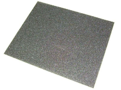 Бумага наждачнaя водостойкая (silicon carbide, 236*280 мм) № 120, лист  ABRO CC-120-100 (уп 100шт)