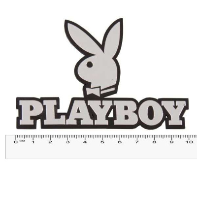 Шильдик металлопластик PLAYBOY,  95*65мм, хром SKYWAY (SEBL-032)