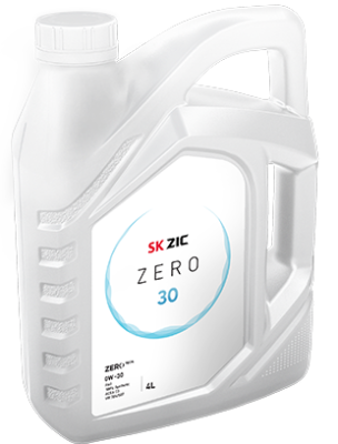 Масло моторное ZIC ZERO 30 0w30  ACEA C3, 4л  ( унив. синт 100%  ПАО)  (1/4)