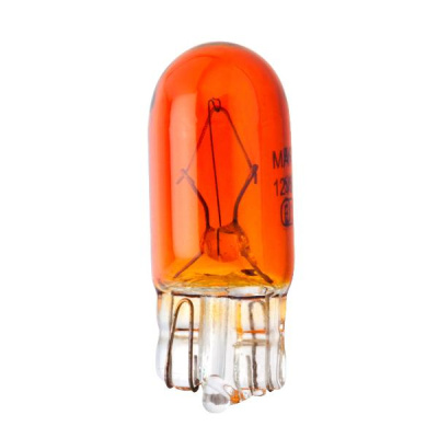 Лампа б/ц 12V  5W Orange W2.1*9.5d (Маяк) (уп 100 шт) (61205 БцOrange)