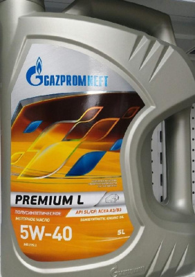 Масло моторное PREMIUM L  5w40  SL/CF, 5л  Gazpromneft   (уп.3 шт.) (п/синт.) 