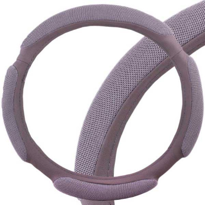 Оплетка экокожа Sponge grid, M (37-39 см) Серая, 4 подушечки сетка Серая SKYWAY S01102384