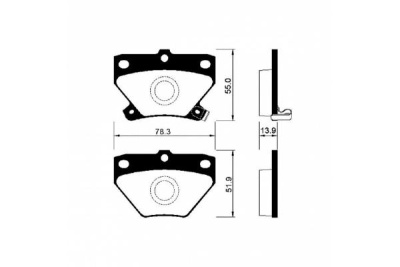 PF-1454 Колодки тормозные дисковые G-brake GP02204 T.VITZ (NCP1#,SCP1#)