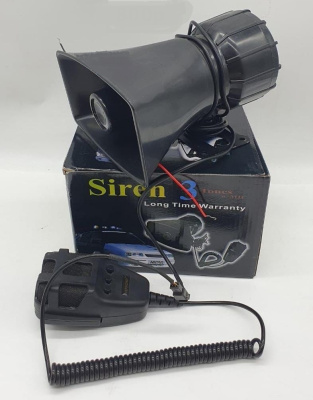 Сирена звуковая электрическая 12 V, 3 тона, громкоговоритель 