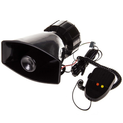 Сирена звуковая электрическая 12 V, 3 тона, громкоговоритель SKYWAY S07601010 (1/20)