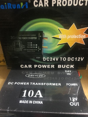 Инвертер (преобразователь напряжения) 24V в 12V (10 A)