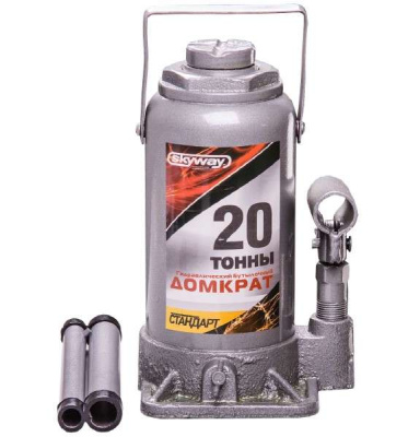 Домкрат бутылочный гидравлический 20т, высота 225-425мм STANDART SKYWAY S01804030 (1/2)