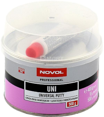 Шпатлёвка универсальная UNI, 0.5 кг. (1101) NOVOL (1/18)