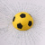 Наклейка 3D-Разбитое стекло 200*200, Мяч Футбольный, цвет желто-черный