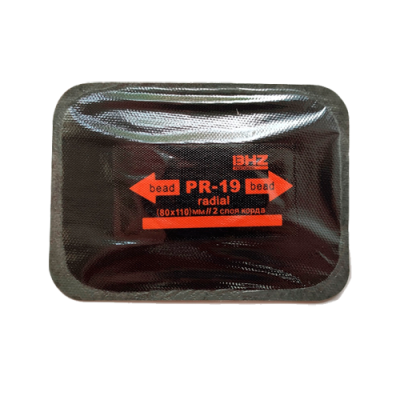 Пластырь резинокордный для радиальных шин  80*110 мм, 2 слоя, PR-19 BHZ Professional (уп.5шт)