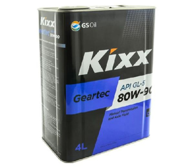 Масло трансмиссионное GS Oil Kixx Geartec GL-5 80w90, 4L  (уп.4 шт.)