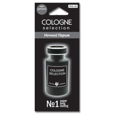 Ароматизатор подвесной пластина COLOGNE Selection Ночной Париж PCOL-151   (1/600)
