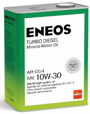 Масло моторное ENEOS CG-4 Diesel Turbo 10w30,  4 л. (1/6) минеральное 
