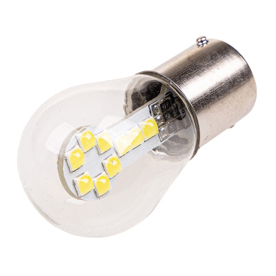 Светодиод T25 12V WHITE 18SMD (5050) с колбой SKYWAY S08201429, шт.  (уп 10 шт)