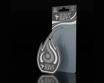 Ароматизатор подвесной пластина Flame Черный лед TA-55, Dolce Life (уп.50шт)