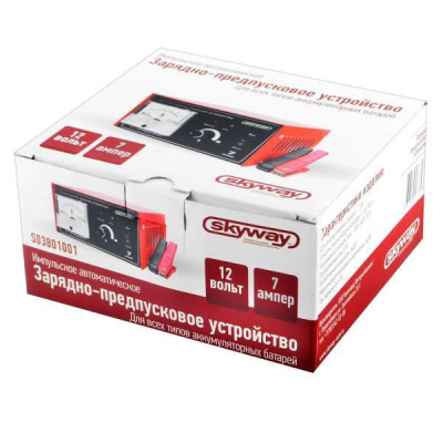 Зарядное устройство импульсное SKYWAY  7А S03801001 (12V;до 95А/ч; 0.4-7A) (1/10)
