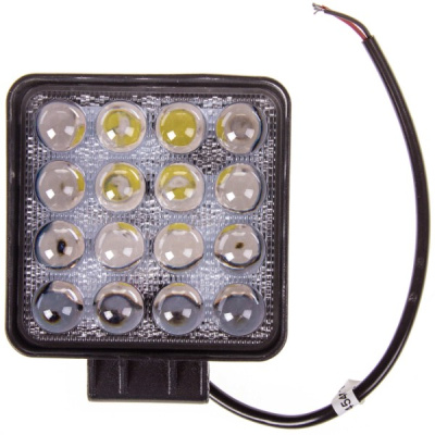 Фара светодиодная  105*105мм квадратная 16SMD 12V/24V 48W Дальний свет SKYWAY 1014