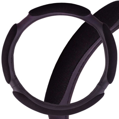Оплетка экокожа Sponge grid, M (37-39 см) Черная, 4 подушечки сетка Черная SKYWAY S01102385