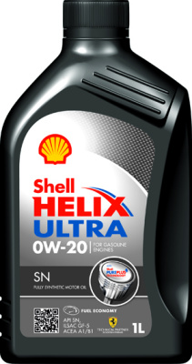 Масло моторное Shell Helix Ultra  0w20 SP, 1L (1/12) синтетика